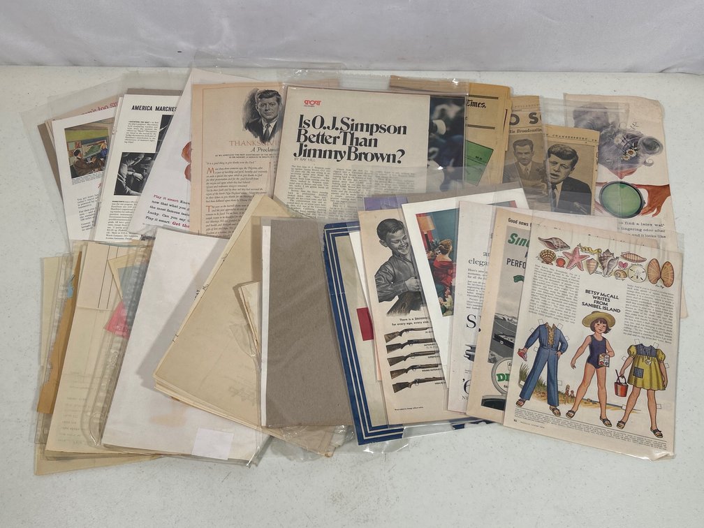 Magazine Articles, Newspaper Clippings, Betsy McCall Paper Dolls, Other Ephemera