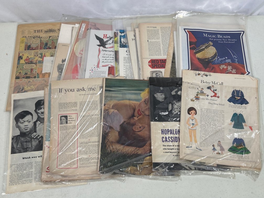 Newspaper Comics, Advertisements, Betsy McCall Paper Dolls, Articles, More