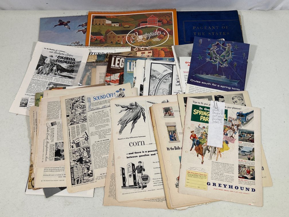 Calendars, Articles, Advertisements, American Legion Magazines, Pageant of the States