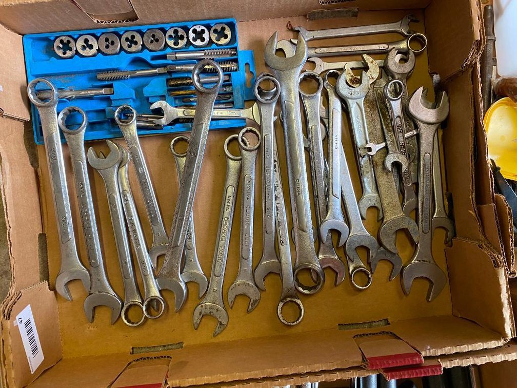 Box of wrenches & Tool and die.