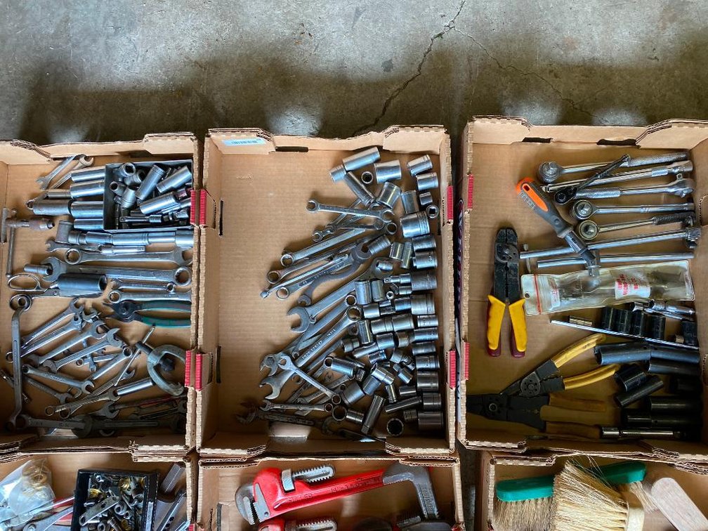 (3) boxes of wrenches & sockets