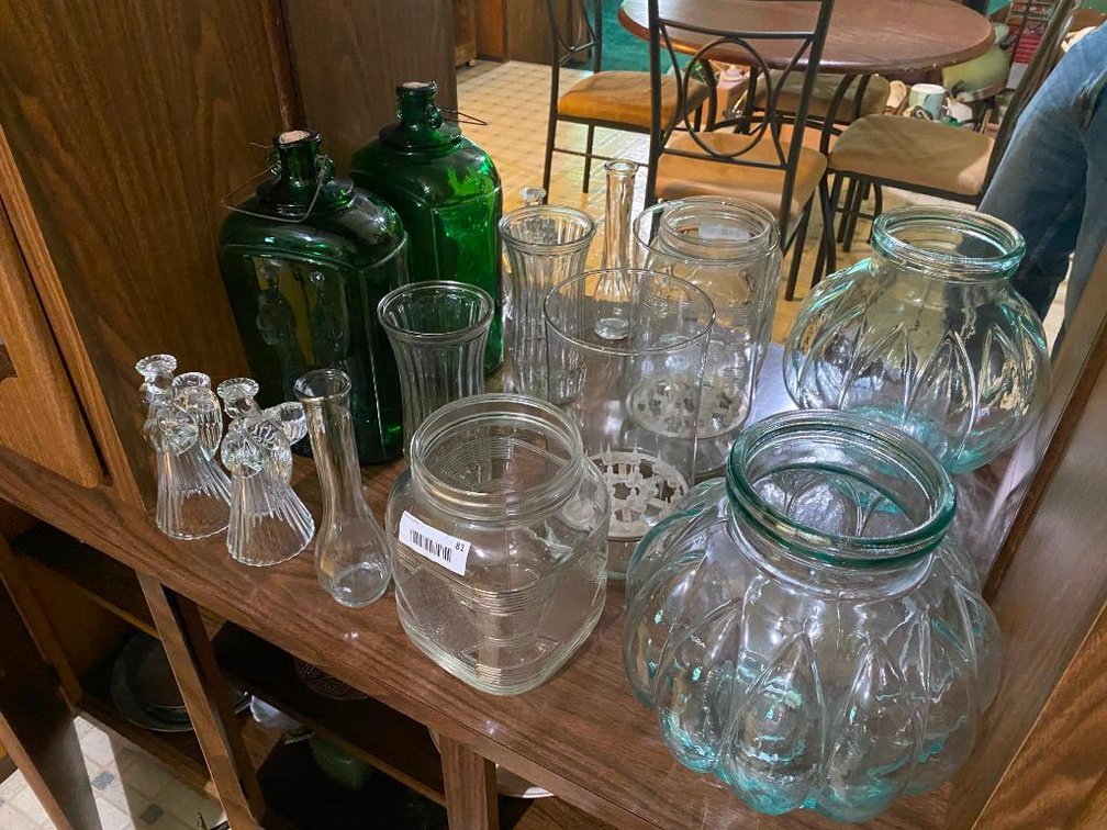 large lot of glassware