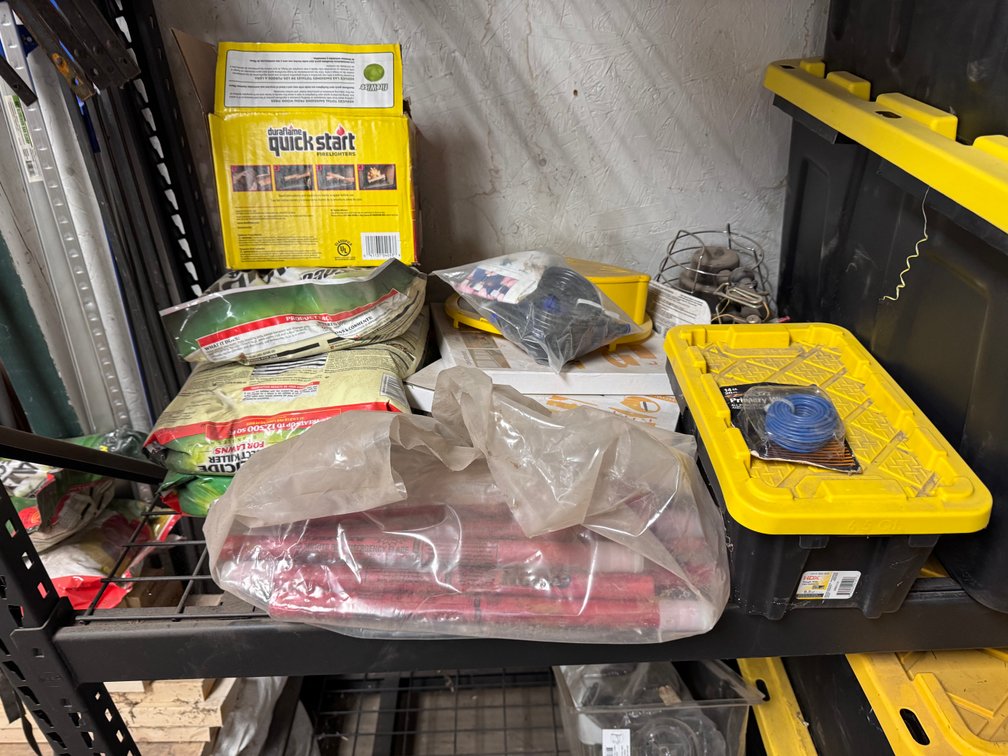 Contents of shelves