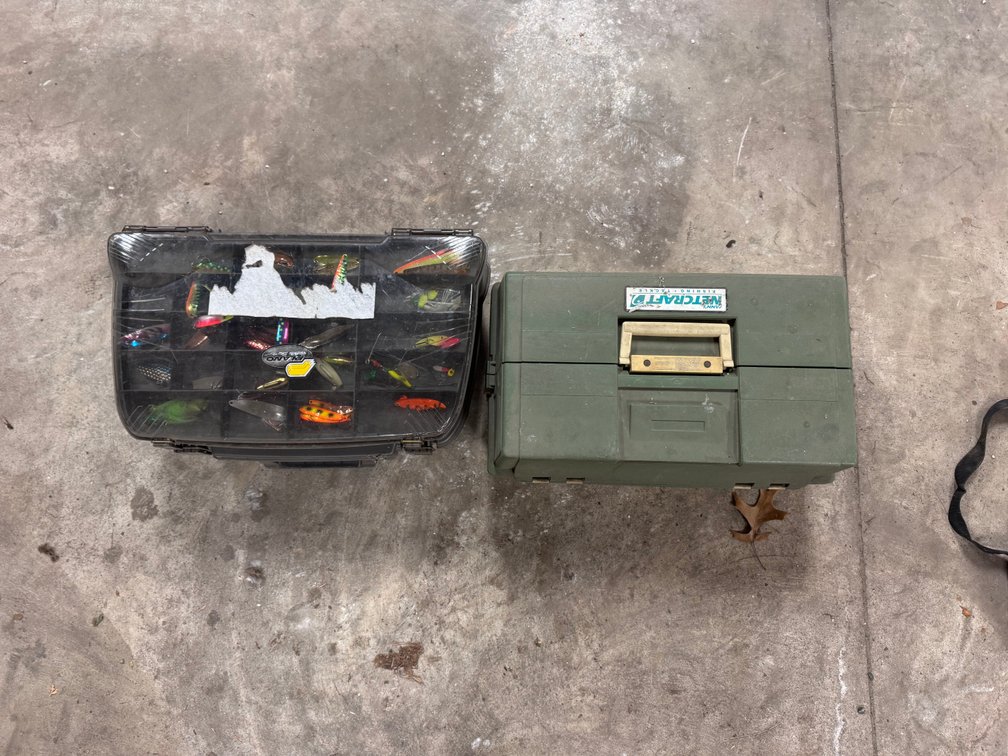 Two tackle boxes