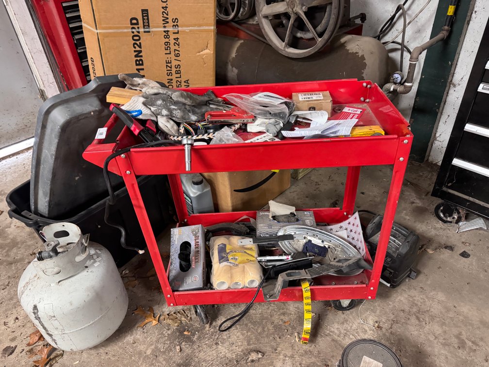 Tool cart with contents