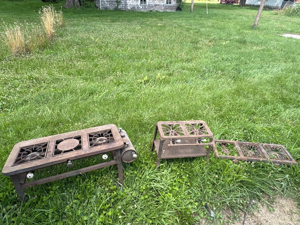 Vintage Cast Iron Camp Stoves and Hot Plates