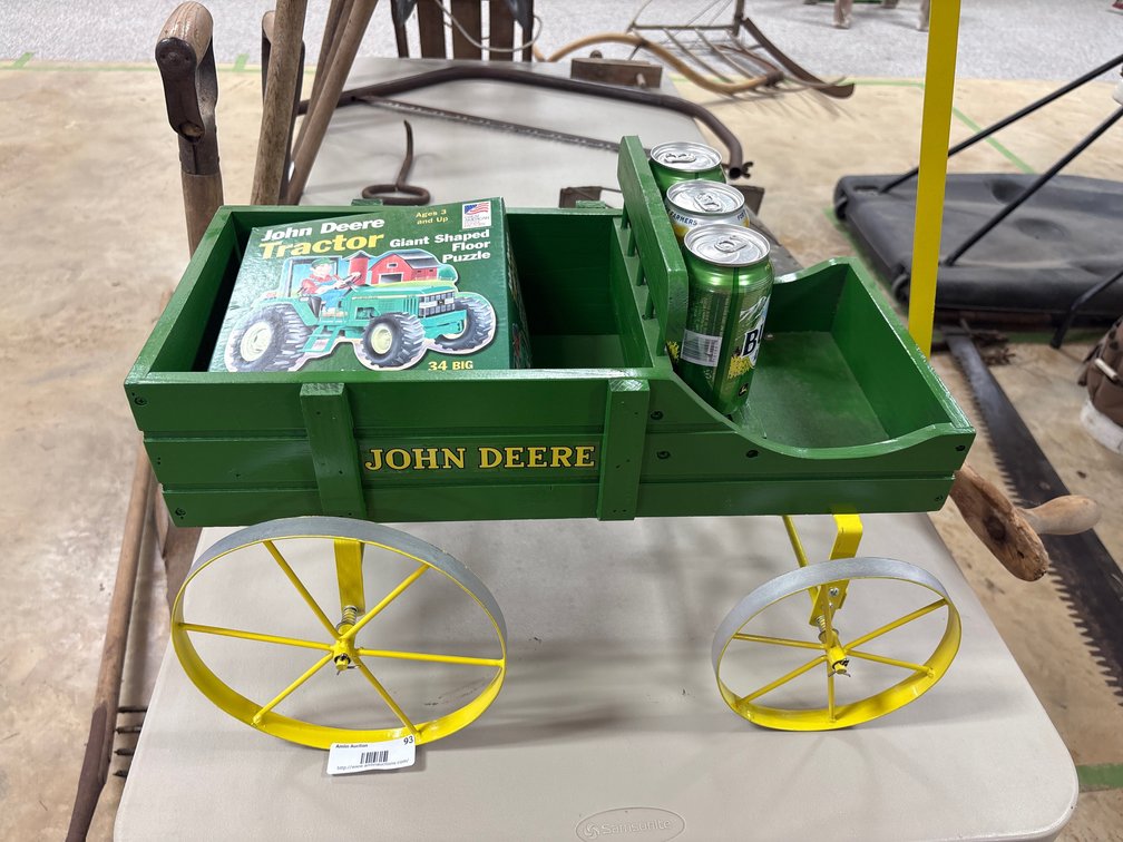 John Deere Wooden Toy Wagon, Puzzle & Busch Light Cans