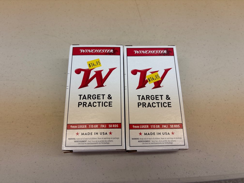 Winchester 9mm Luger 115 Grain FMJ Ammunition