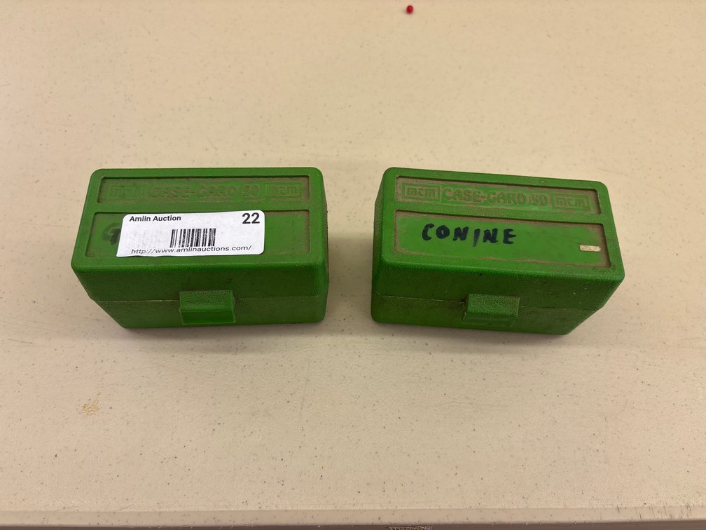 MTM Case-Gard 50 Ammunition Boxes with .222 Rem Brass