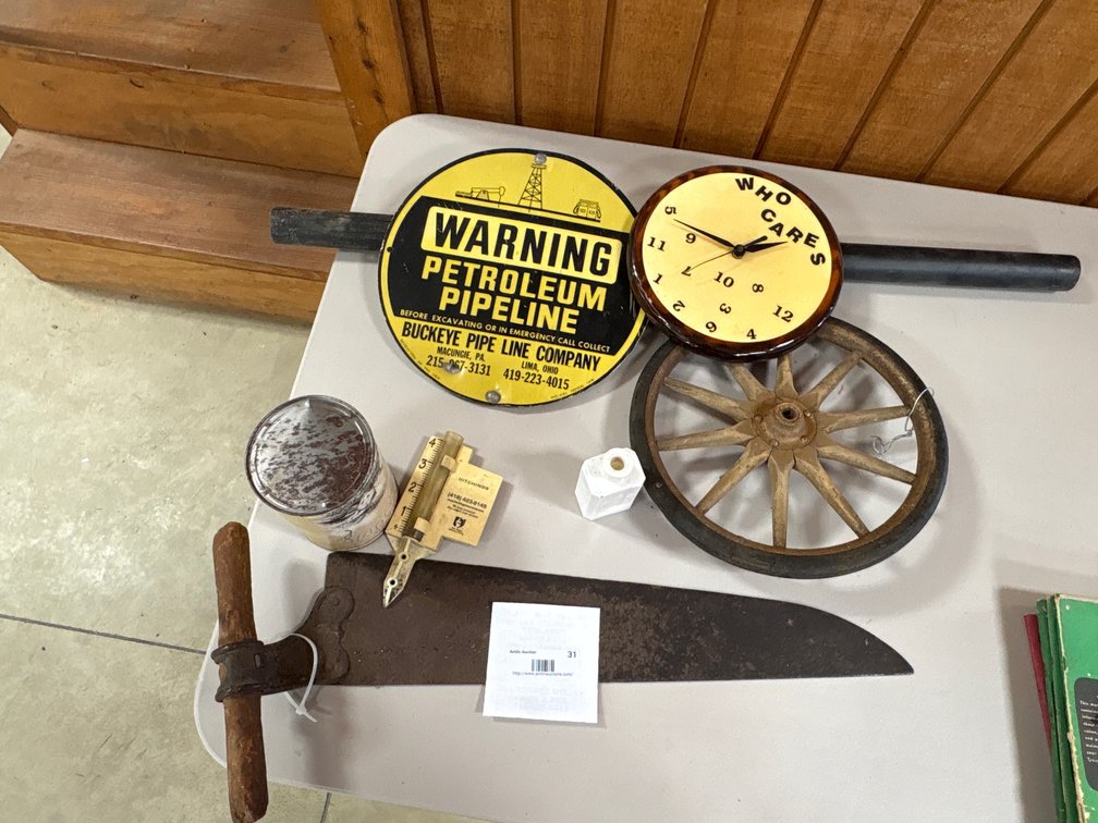 Vintage Buckeye Pipe Line Sign & Collectibles