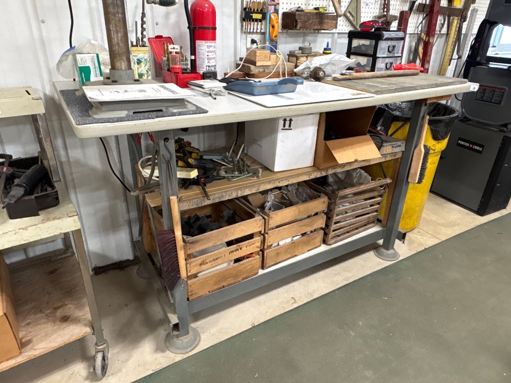 Heavy-Duty Steel Frame Workbench
