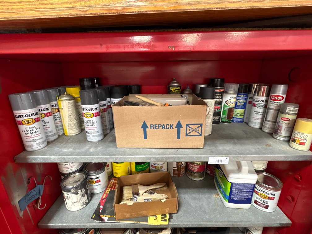 FM Flammable Storage Cabinet with Assorted Paints & Chemicals