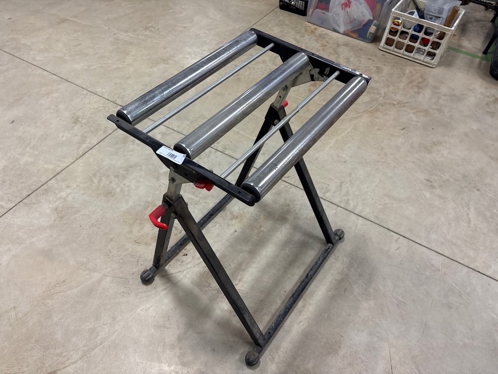 Folding Three-Roller Material Support Stand