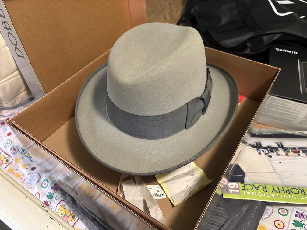 Dobbs Deion Felt Fedora Hat, Size 7 3/8
