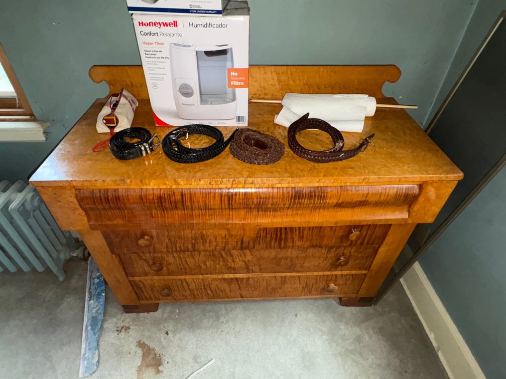 Two Wooden Chests of Drawers, Humidifier, and More