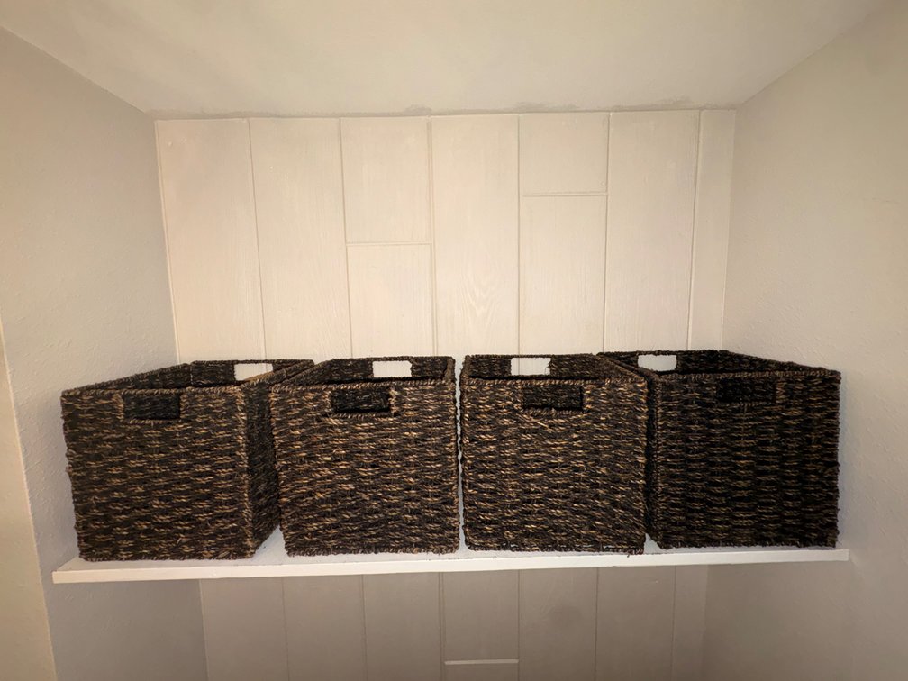 Set of Four Woven Natural Fiber Storage Baskets