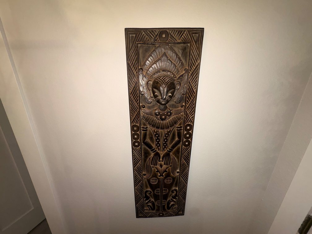 Carved Wood Figural Relief Wall Panel
