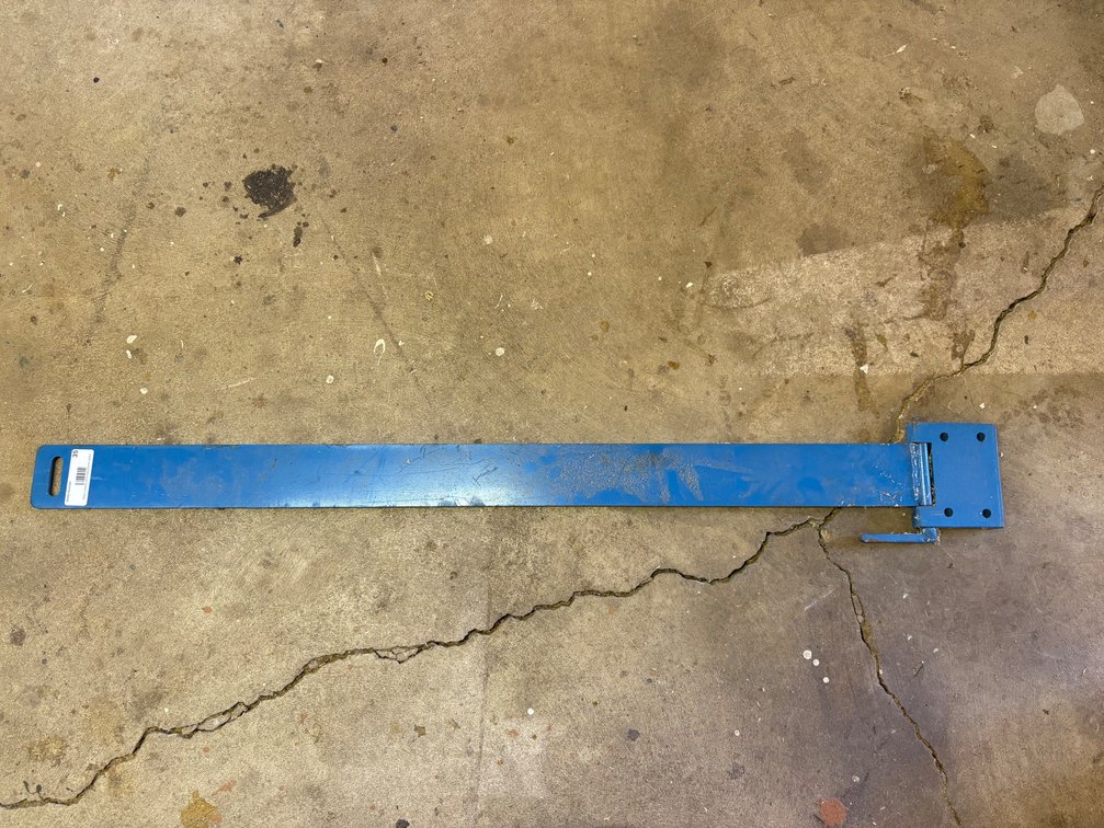 Blue Painted Steel Hinged Support Arm with Mounting Plate