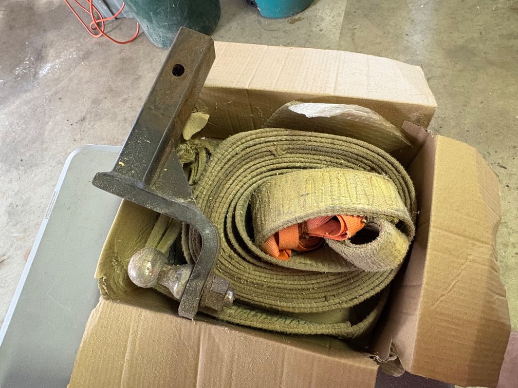 Trailer Hitch Ball Mount, Tow Strap, and Rigging Hardware