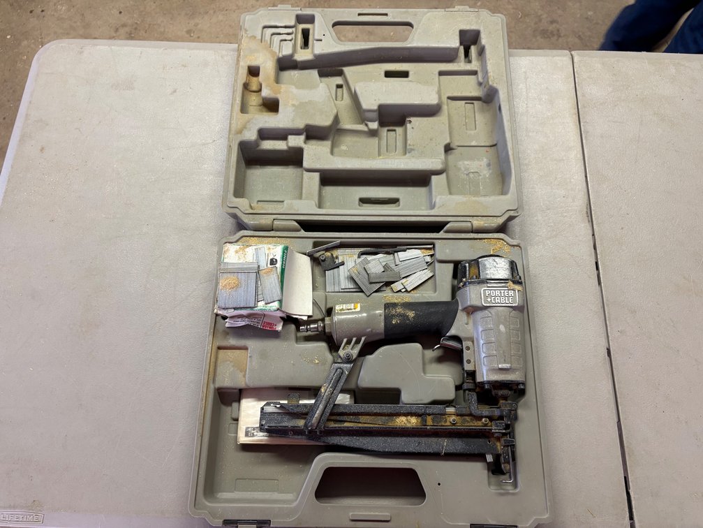 Porter-Cable Pneumatic Finish Nailer with Case and Fasteners