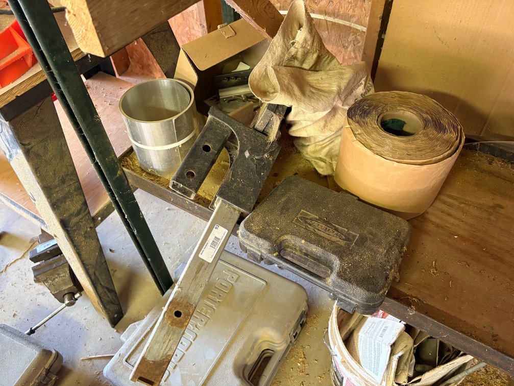 Bar Clamp, Doweling Jig, Tool Cases, and Workshop Supplies