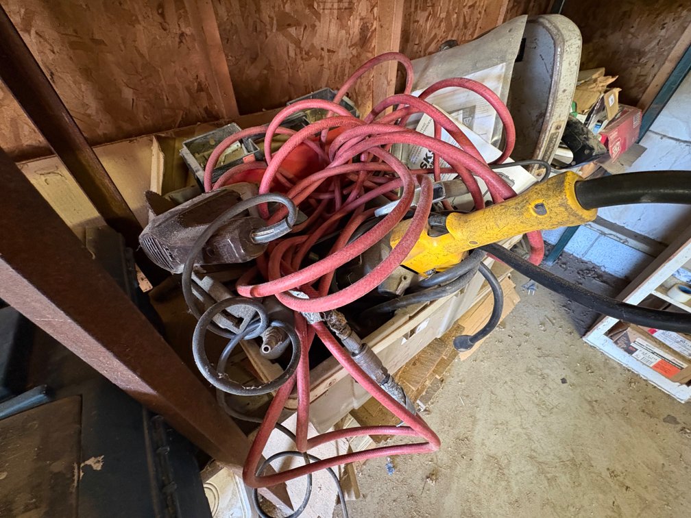 Pneumatic Stapler, Angle Grinder, Corded Drill, and More