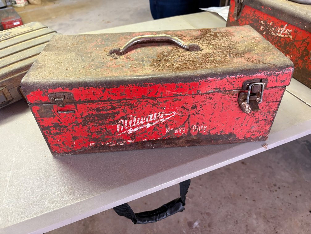 Milwaukee Corded Right Angle Drill with Metal Case and Accessories