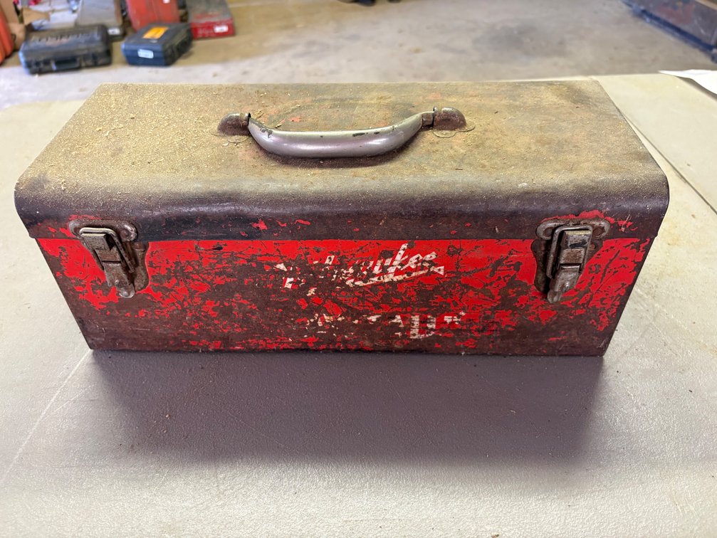 Milwaukee Red Metal Toolbox with Internal Dividers