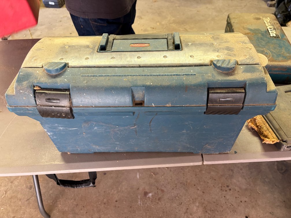 Plastic Toolbox with Plumbing Tools, Supplies, and More