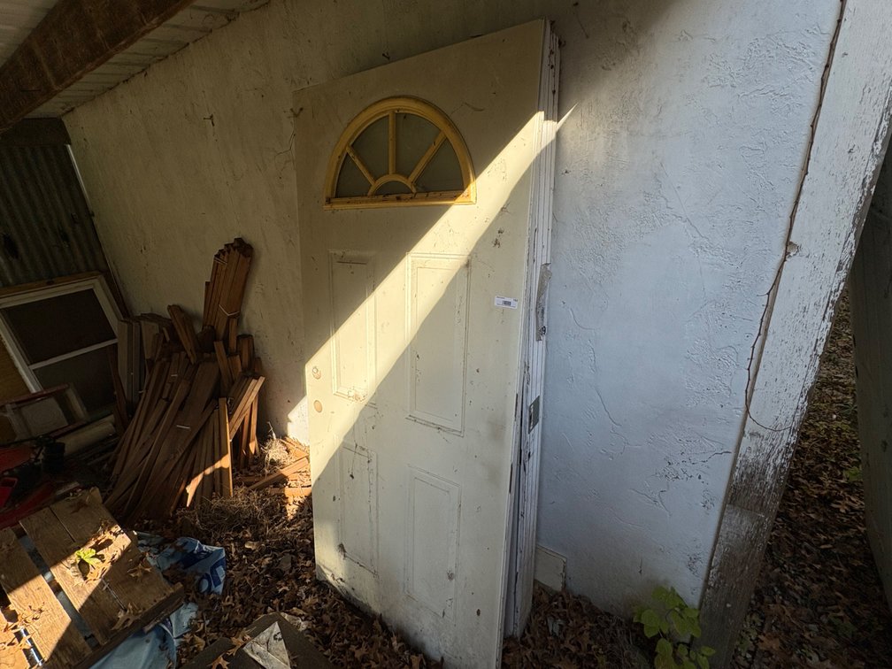 2 Exterior Doors with Sunburst Fanlite, 6-Panel Door