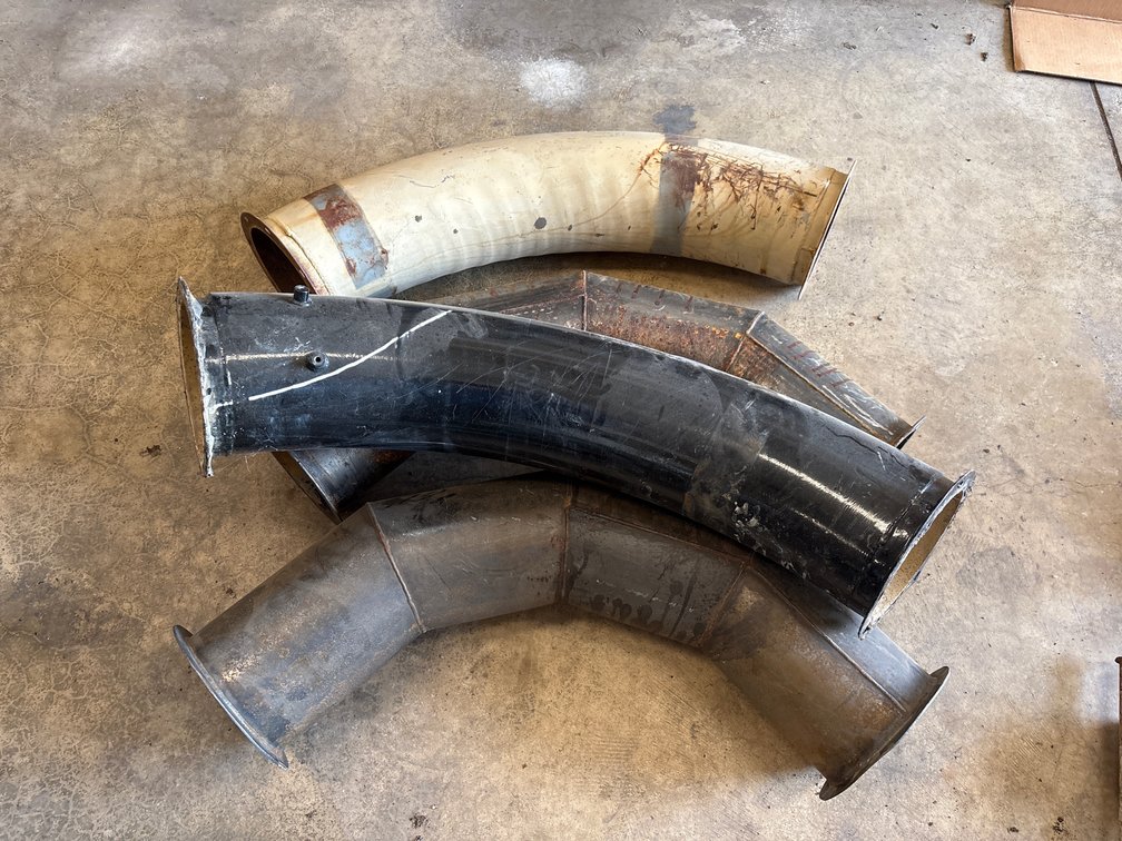 Assorted Industrial Flanged Pipe Elbows
