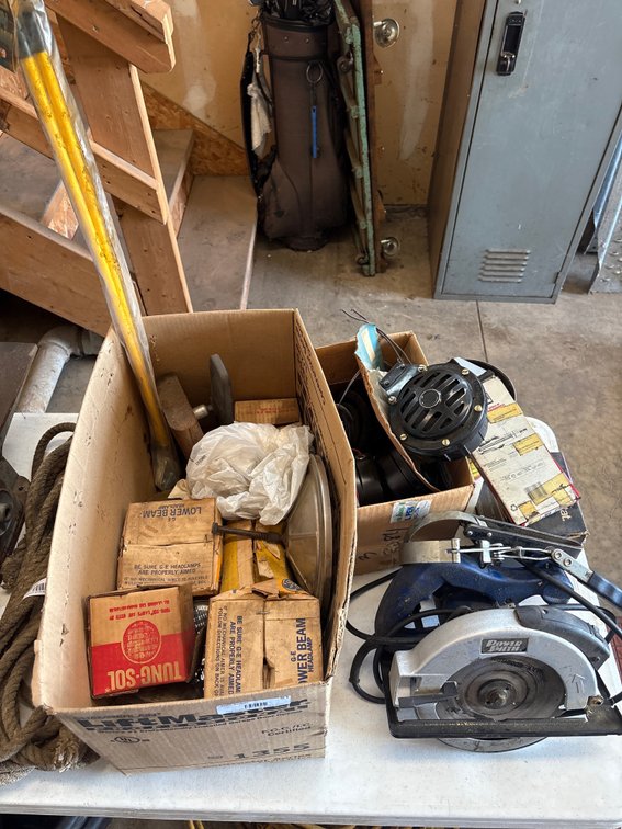 Mixed Automotive Parts Lot with Power Smith Circular Saw