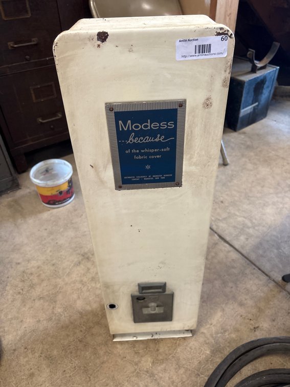 Vintage Modess Coin-Operated Napkin Dispenser