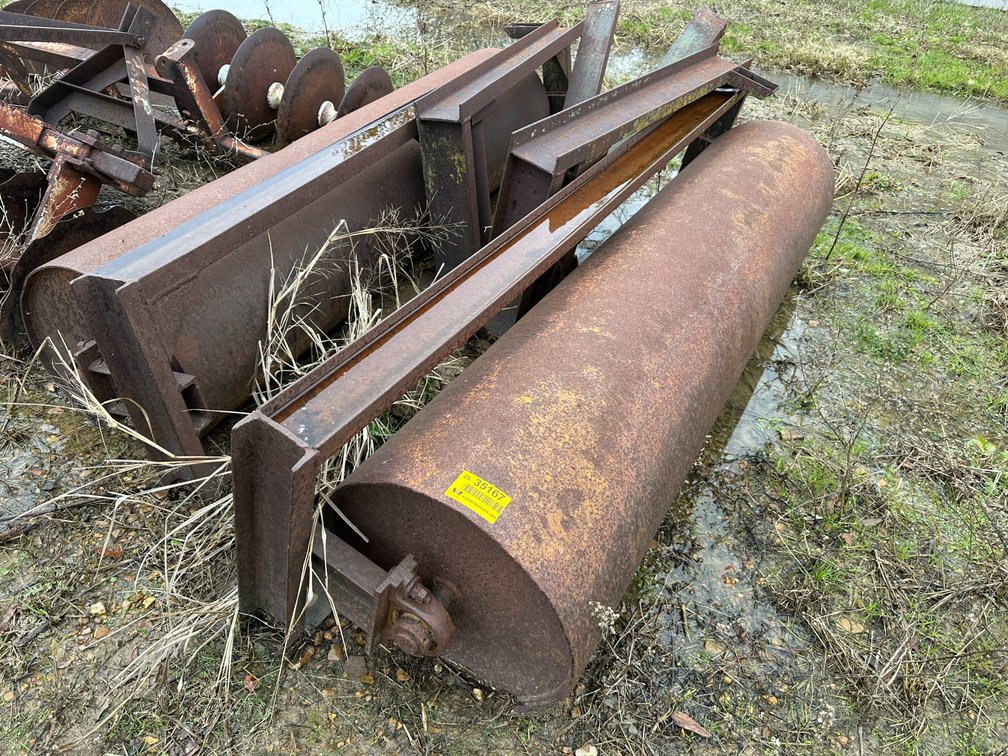 Lot of (2) 76" Smooth Roller Sections