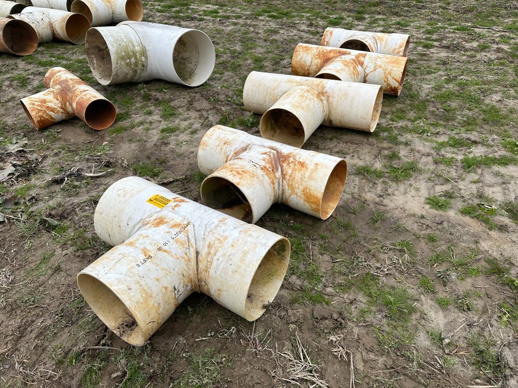 Lot of (5) 10" PVC Tees