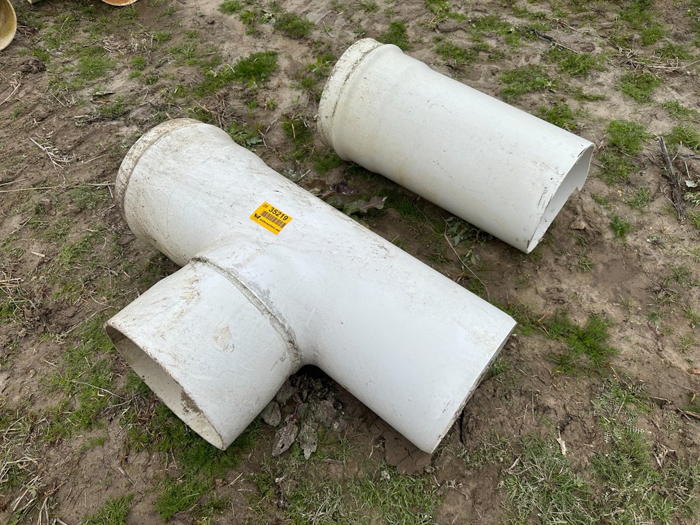 12"x12" Irrigation T and Pipe Section