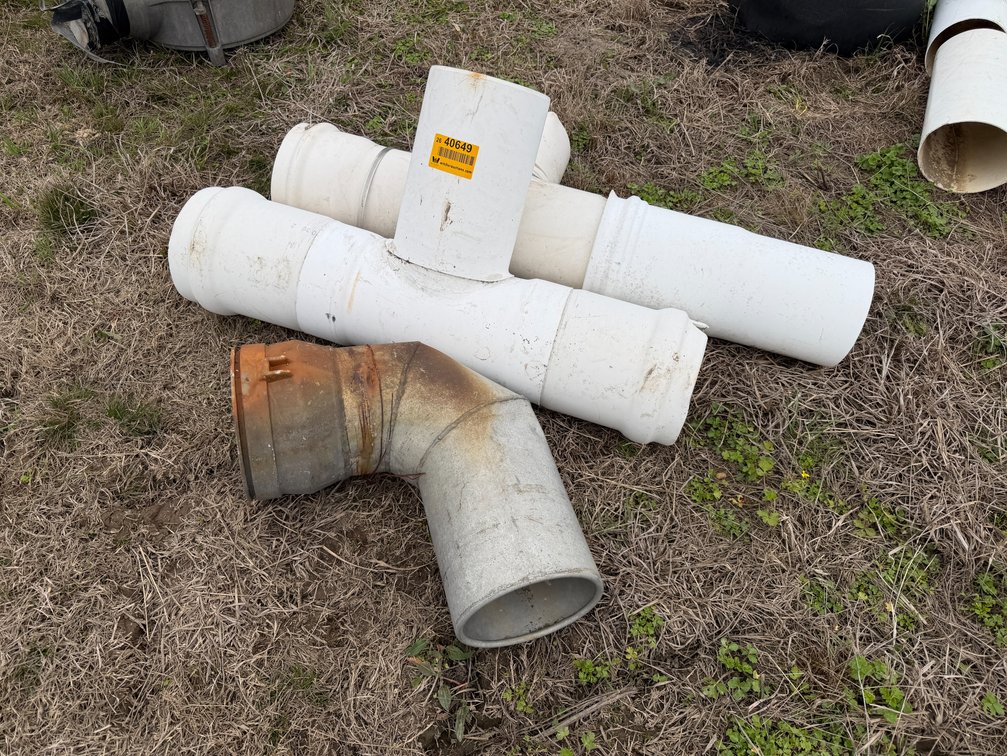 Lot of (2) 8" Irrigation T and (1) 8" Elbow