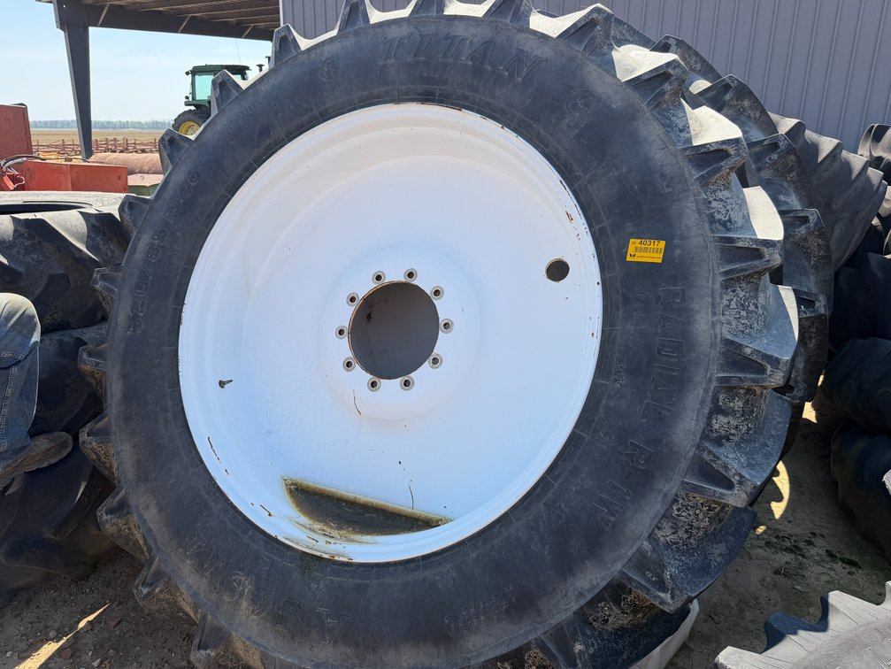 Lot of (2) 520/85R46 Tires w/ Apache Rims