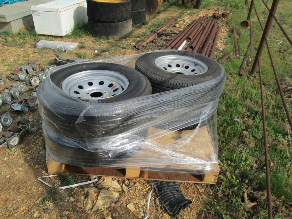 Lot of (4) Unused 255/75R15 Trailer Tires & Rims s INV# 44265