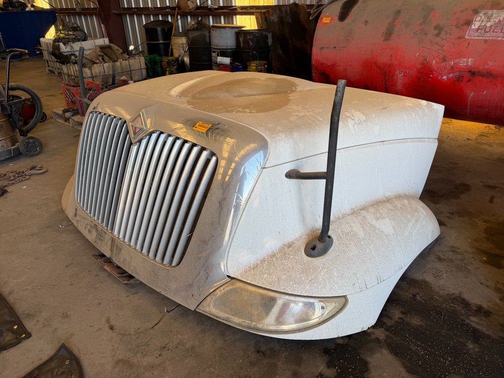 Early 2000s International 8600 Truck Hood  - Located in Back of Main Shop