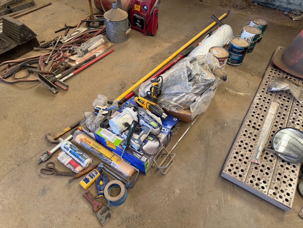 Lot of Painting Supplies - Located in Front Portion of Main Shop