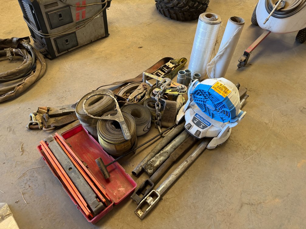 Fan, Straps, Plastic Rolls, & Misc - Located in Front Portion of Main Shop