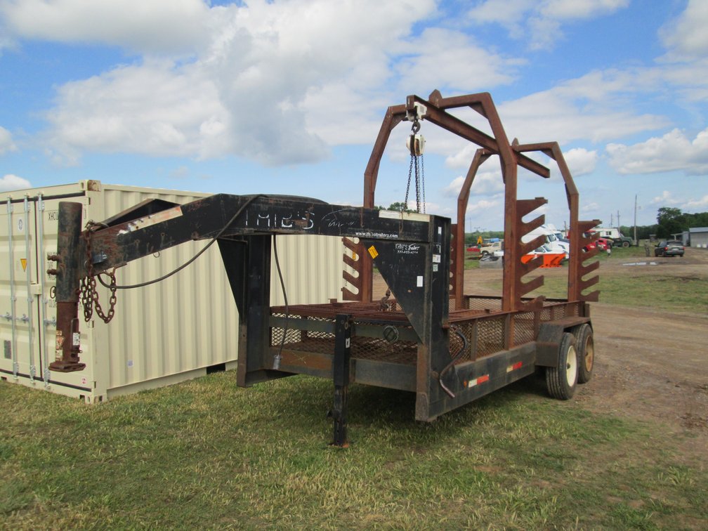 Homemade 16' T/A Steel Gooseneck Pipe Trailer  INV# 46586