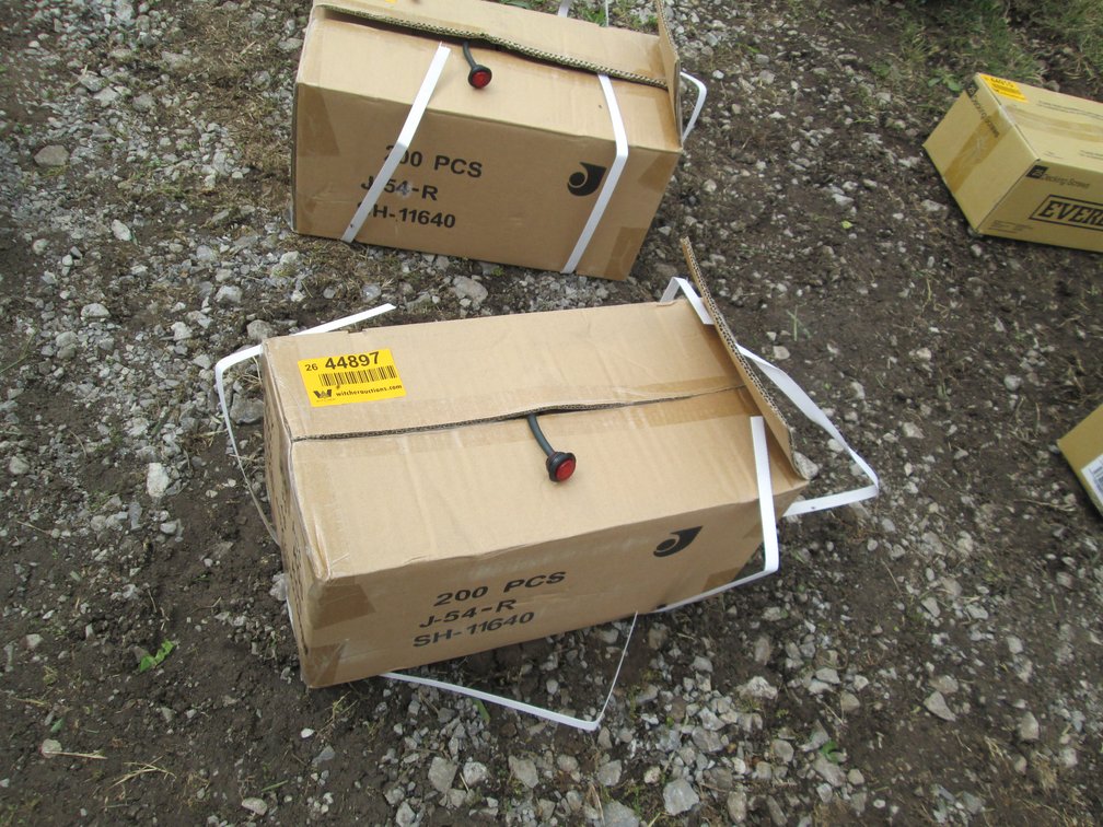 Unused Case of Red Button Lights INV# 44897