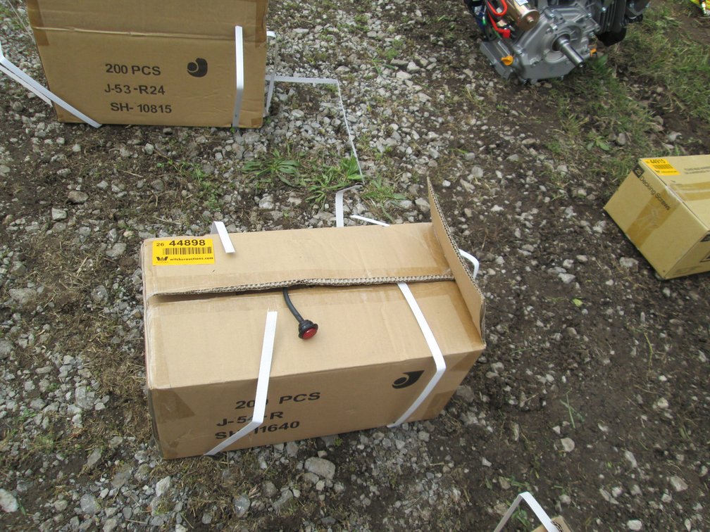 Unused Case of Red Button Lights INV# 44898