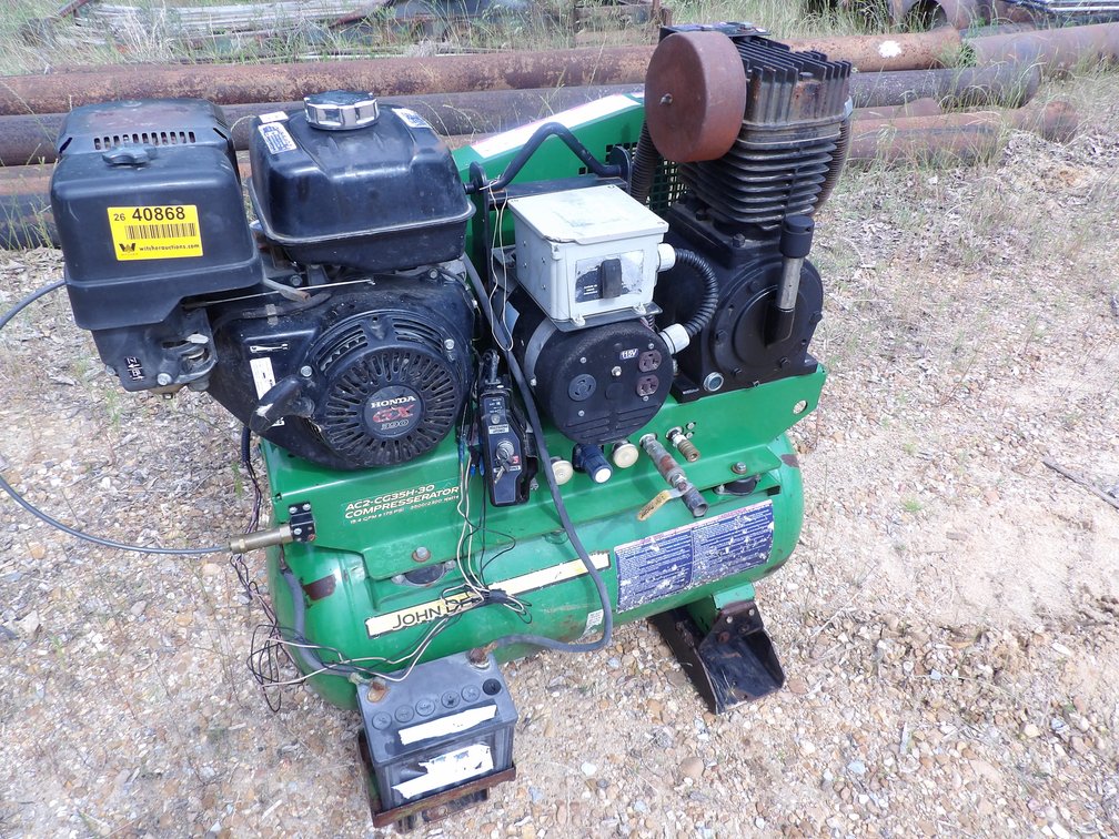 ** John Deere AC2-CG35H-30 175psi Air Compressor/Generator INV# 40868