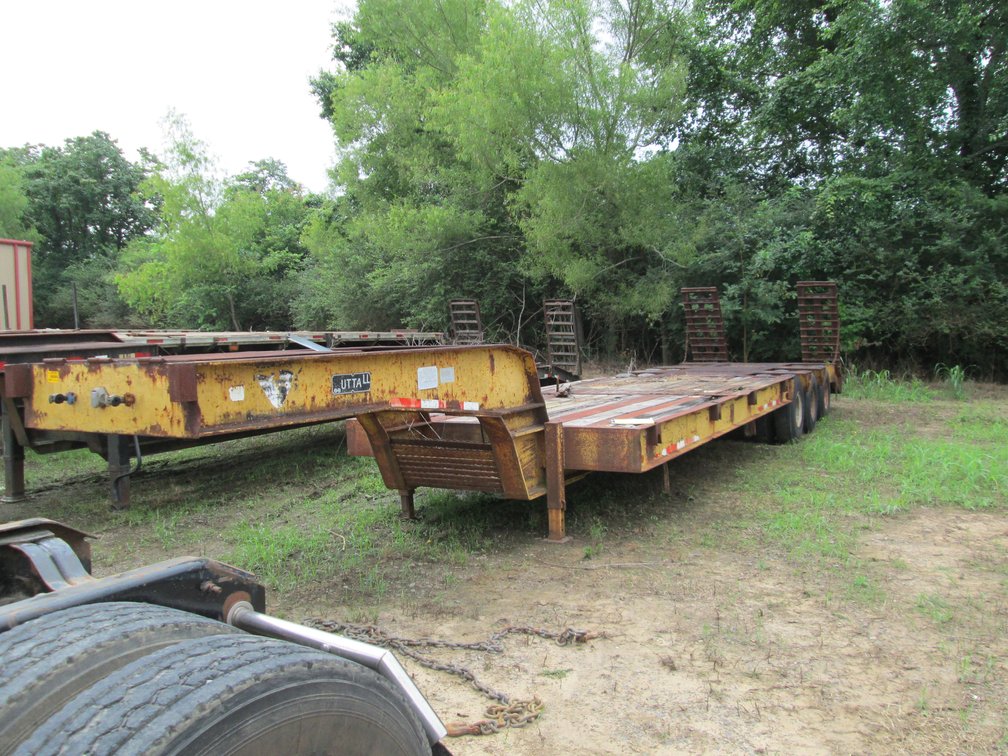1981 Nuttall Tri/A Steel 102" 30' Fixed Neck Lowboy Trailer NMG500225 INV#45793