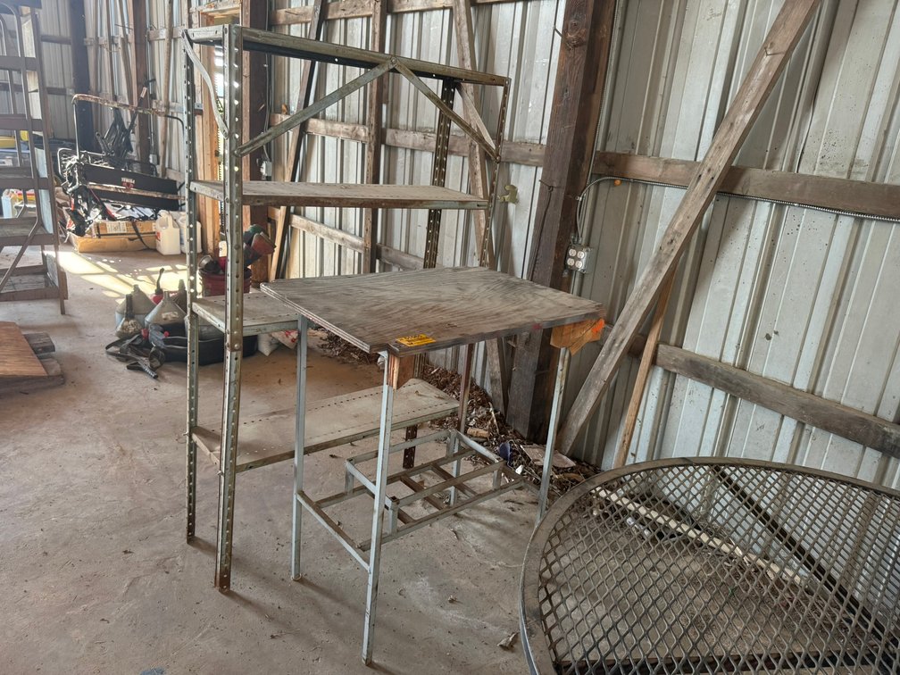 4-Tier Shelf & Work Table INV#51065