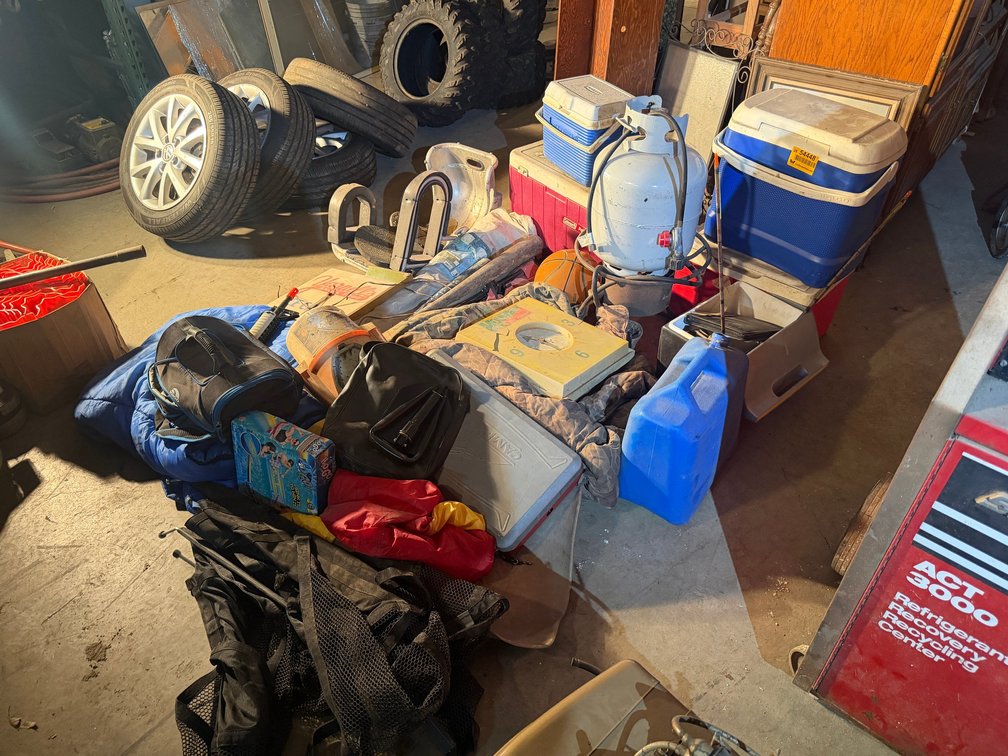 Ice Chest, Fish Cooker, Propane Tank & Misc INV#54448