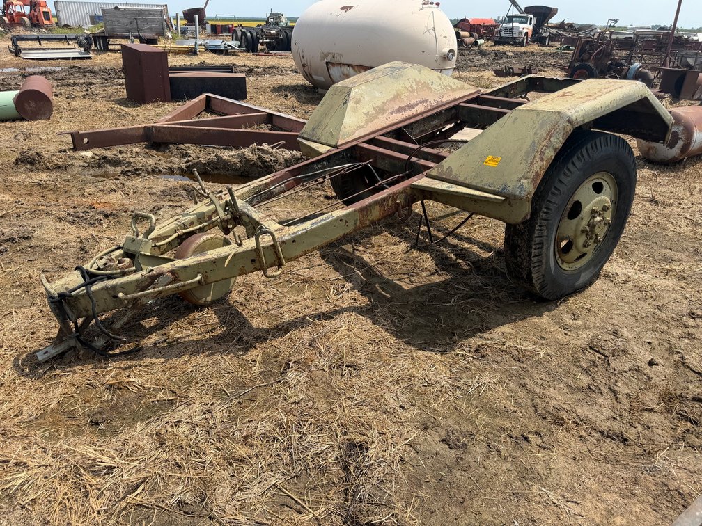 S/A ~3' x ~9' Military Generator Trailer Chassis INV#54050 Map Location Field 1